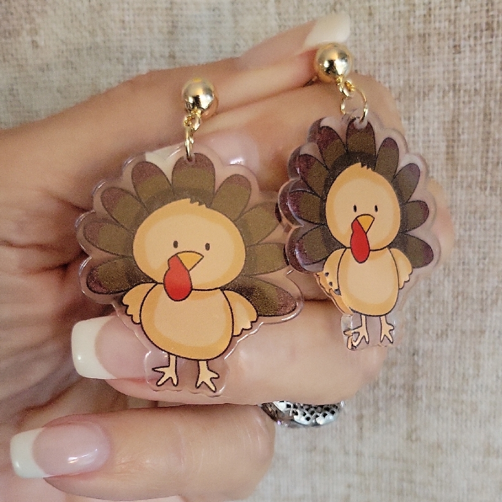 Cute Turkey Earrings
